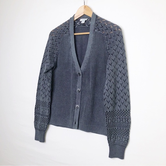 Sundance gray ribbed button cardigan - Picture 10 of 14